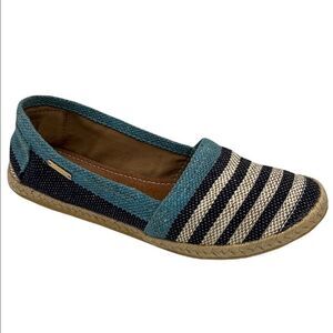 Kaanas Striped Blue/White Espadrilles With Blue Trim Size 7 / EU 37